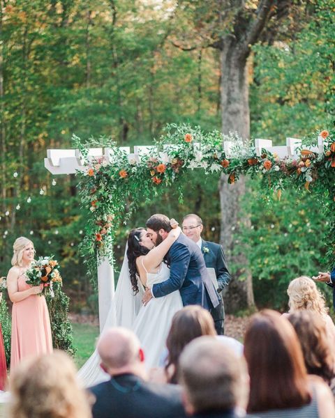 Fall Wedding Ceremony Flowers