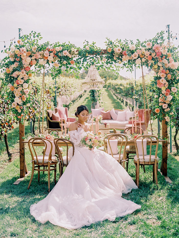 Garden Arbor Decor and Hanging Flowers create French Country Romance in ...