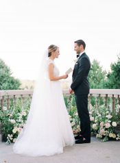 Romantic Staircase Decor and Ceremony Flowers for a Chateau Style ...