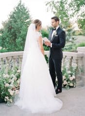 Romantic Staircase Decor And Ceremony Flowers For A Chateau Style 