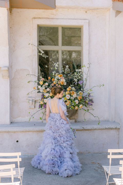 Pale lilac wedding clearance dress