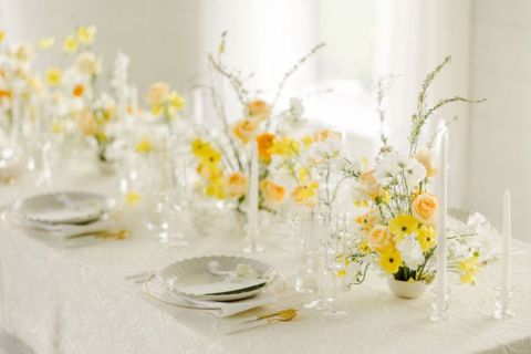Yellow/Gold Wedding Decorations - Essentially Engaged