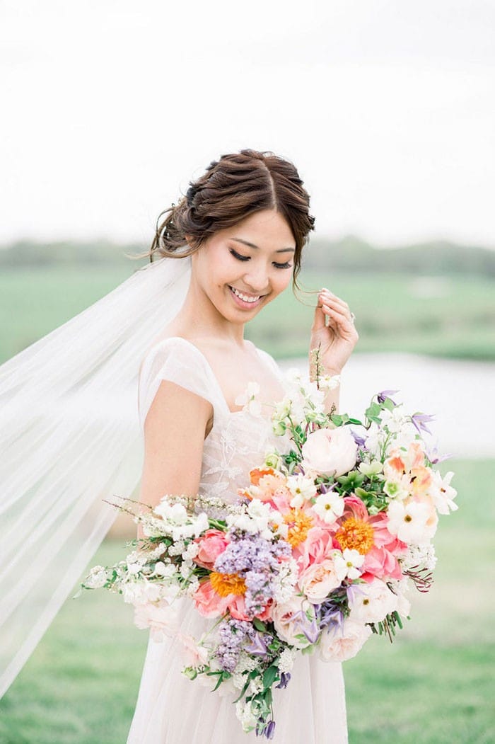 French Country Cottage Wedding Style in Purple and White - Hey Wedding Lady