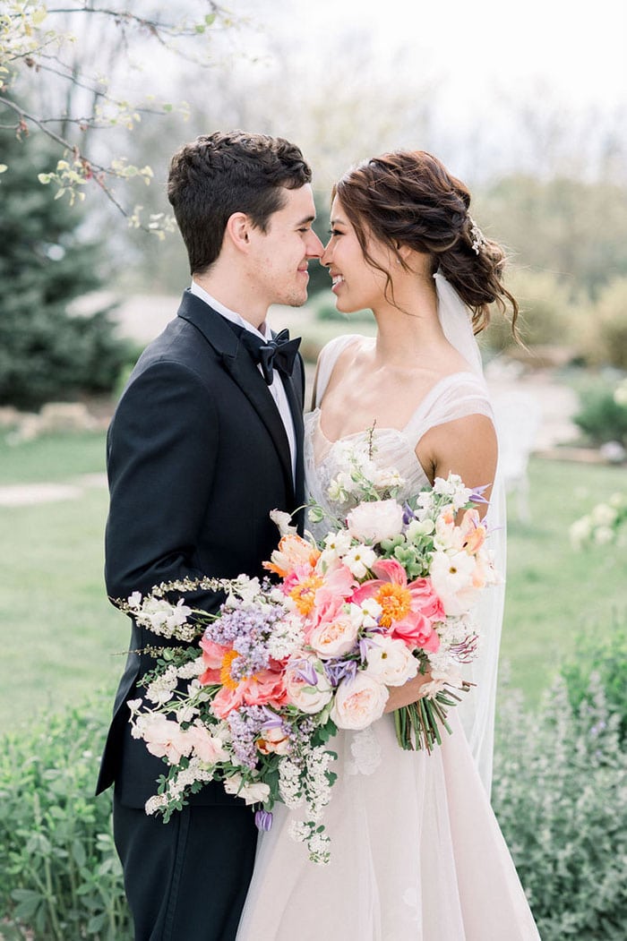 French Country Cottage Wedding Style in Purple and White | Hey Wedding Lady