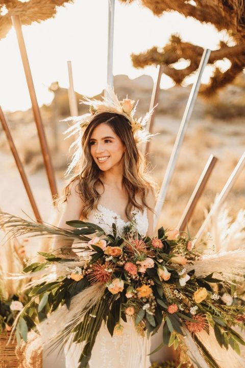 Desert Boho Bride Ideas with Macrame and Terra Cotta - Hey Wedding Lady