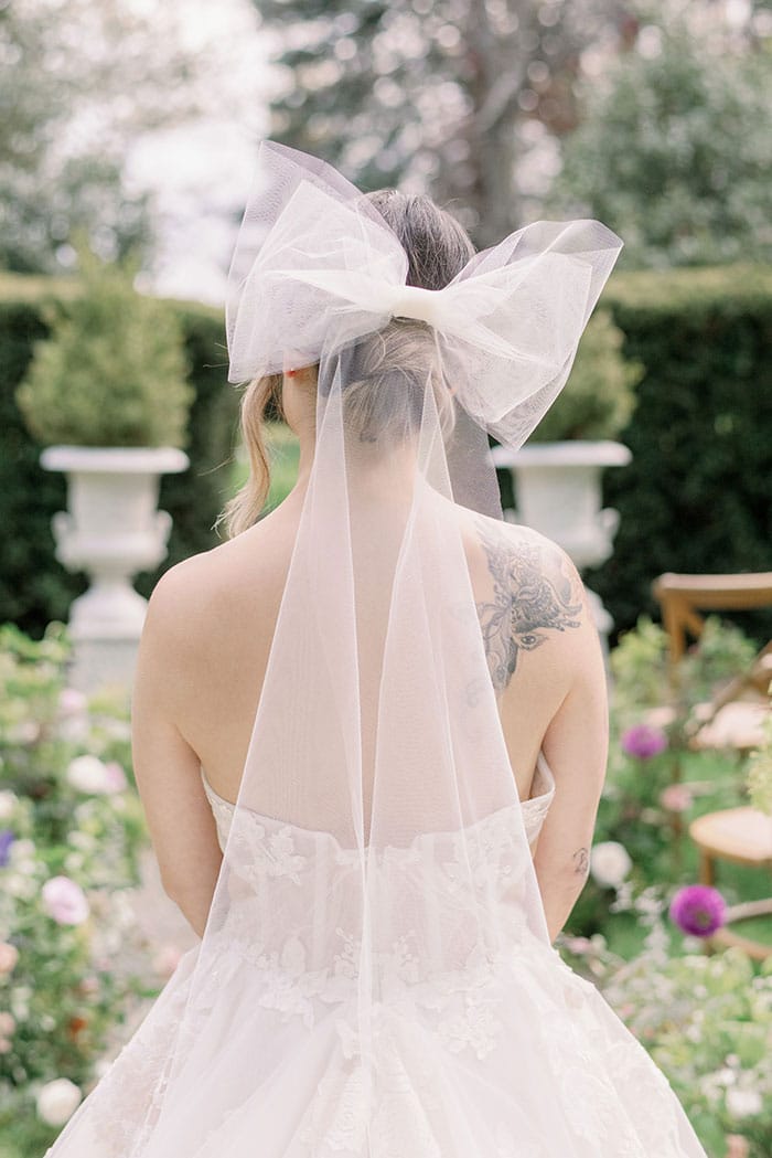 Purple and White Wedding with Bridal Bow Details - Hey Wedding Lady
