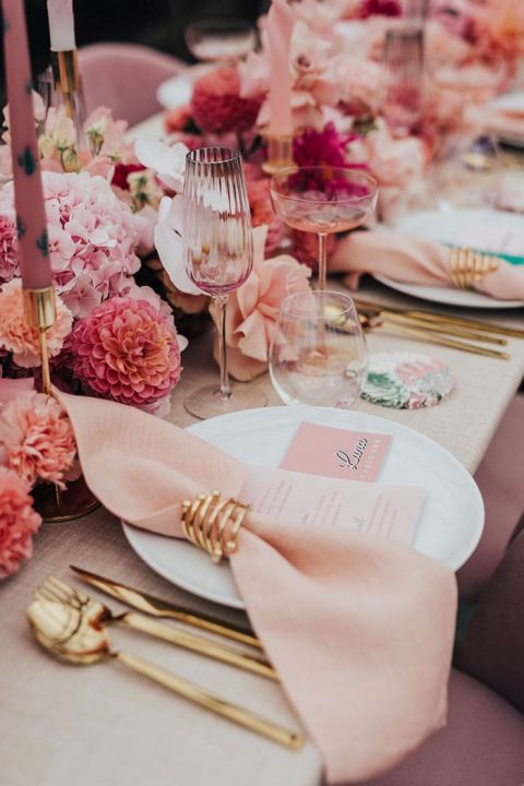 Gorgeous & Trendy Pink Decor Ideas For Wedding Functions