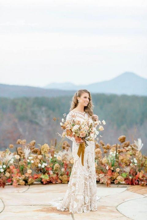 Bohemian Mountain Wedding with Vibrant Fall Colors Hey Wedding Lady