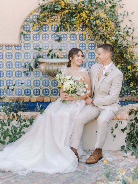 Blue and Yellow Mediterranean Wedding Inspired by Spanish Tile - Hey